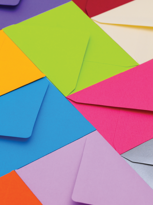 colorful envelopes