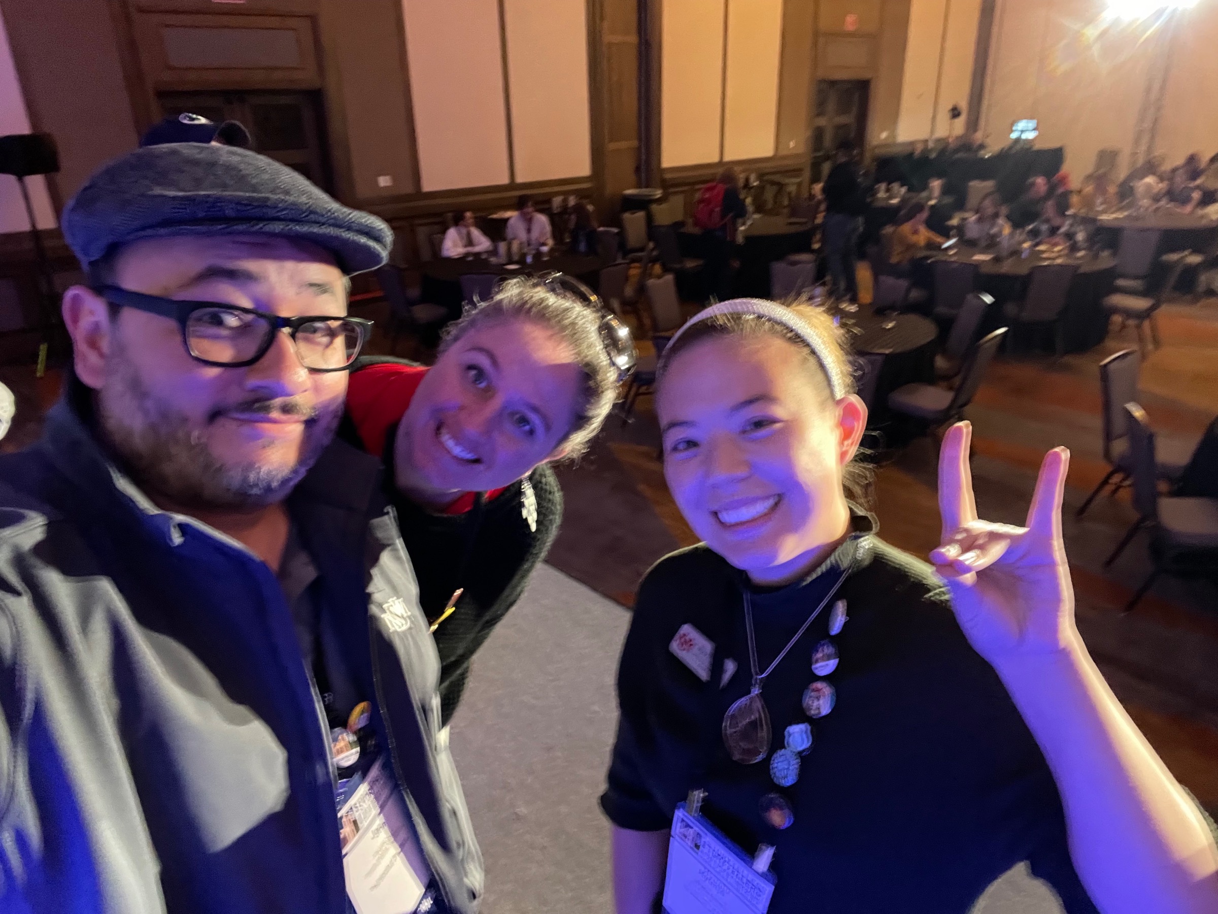 Sanchez selfie with colleagues