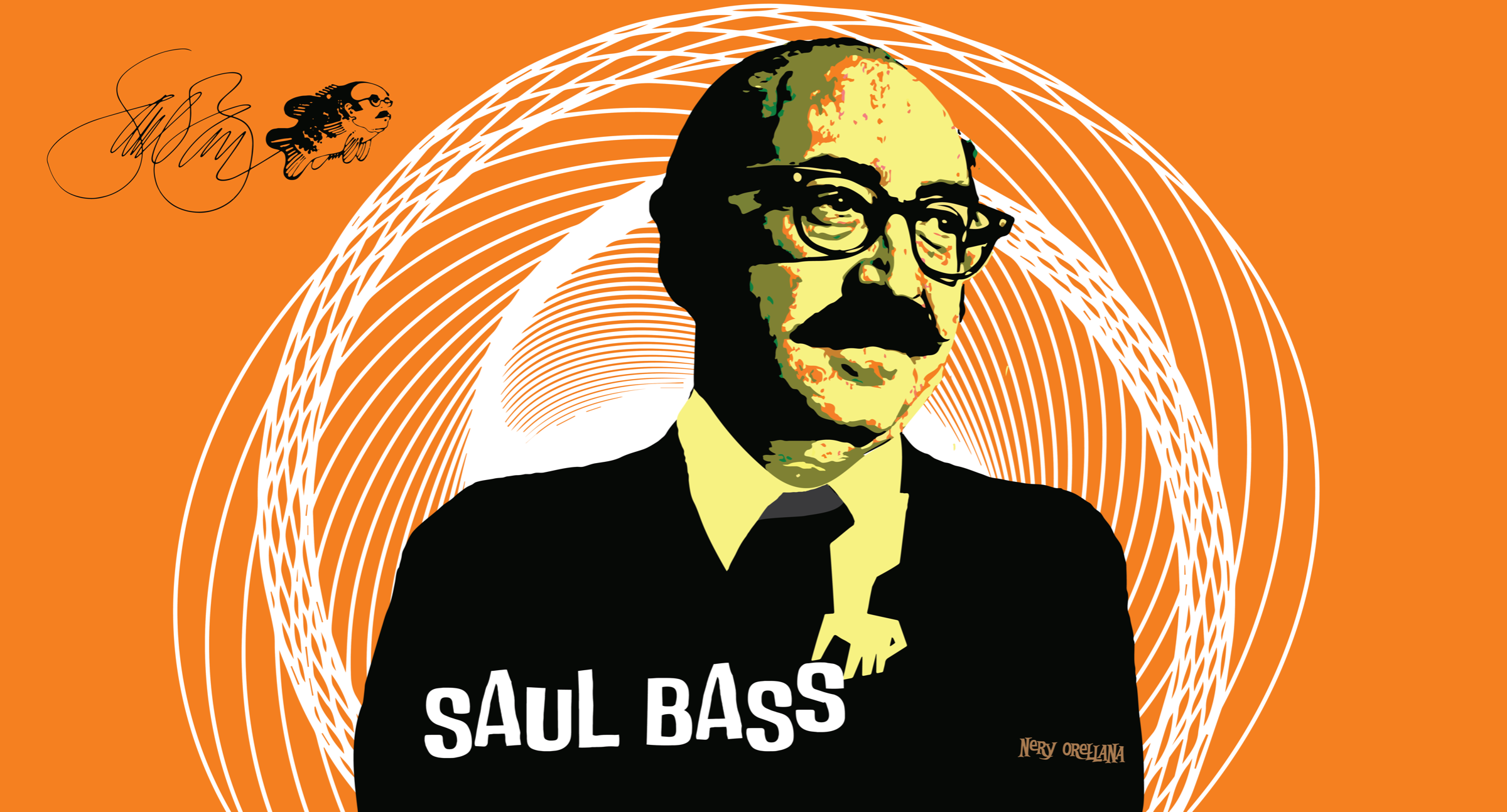 Saul Bass illustration by Nery Orellana
