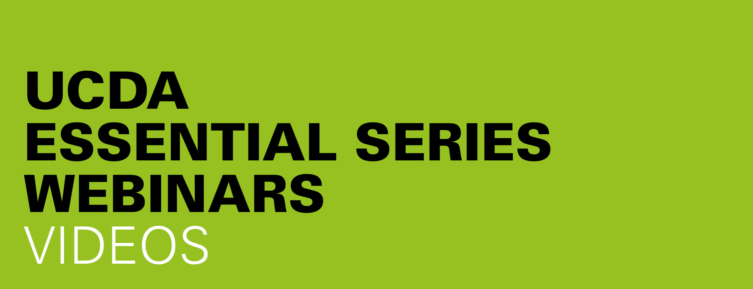 Essential Series Webinars Videos