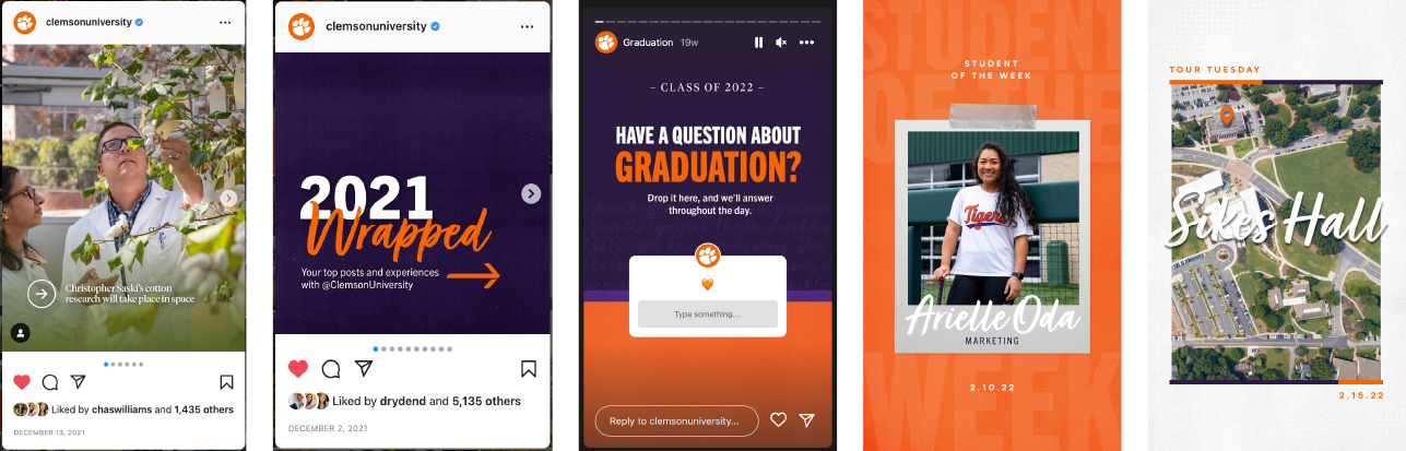 Clemson University images of winning entry