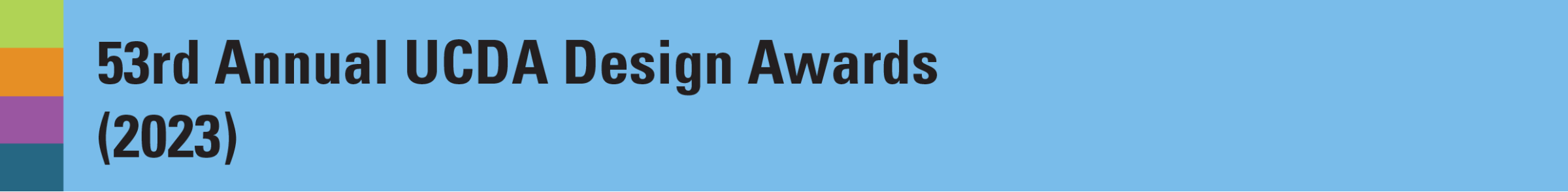 UCDA Design Awards Show Header 2023