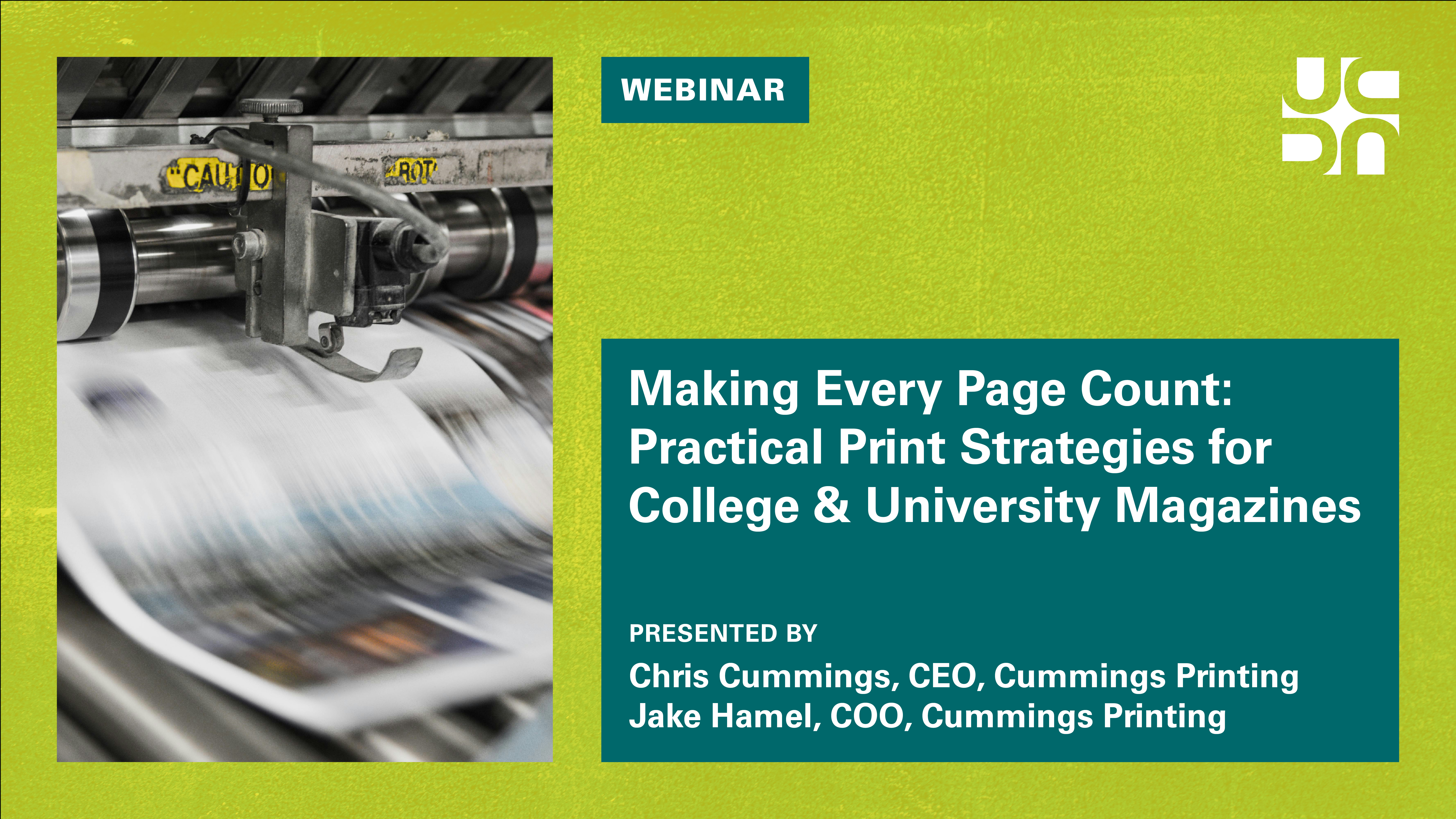Webinar: Making Every Page Count — Practical Print Strategies for College & University Magazines